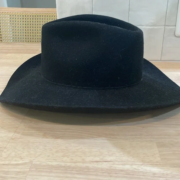 Stallion by Stetson Black Wool Cowboy Hat Unisex Size 7 - Picture 4 of 10